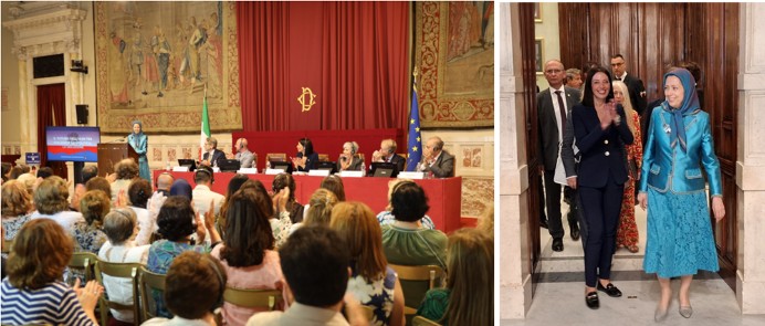 Iran-Konferenz im italienischen Parlament: Maryam Rajavi fordert Achtung der Menschenrechte und politischen Wandel